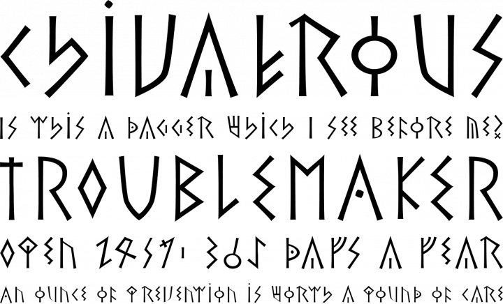 The Roman Runes Alliance | Font Zillion