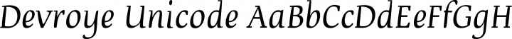 Devroye Unicode Regular free font