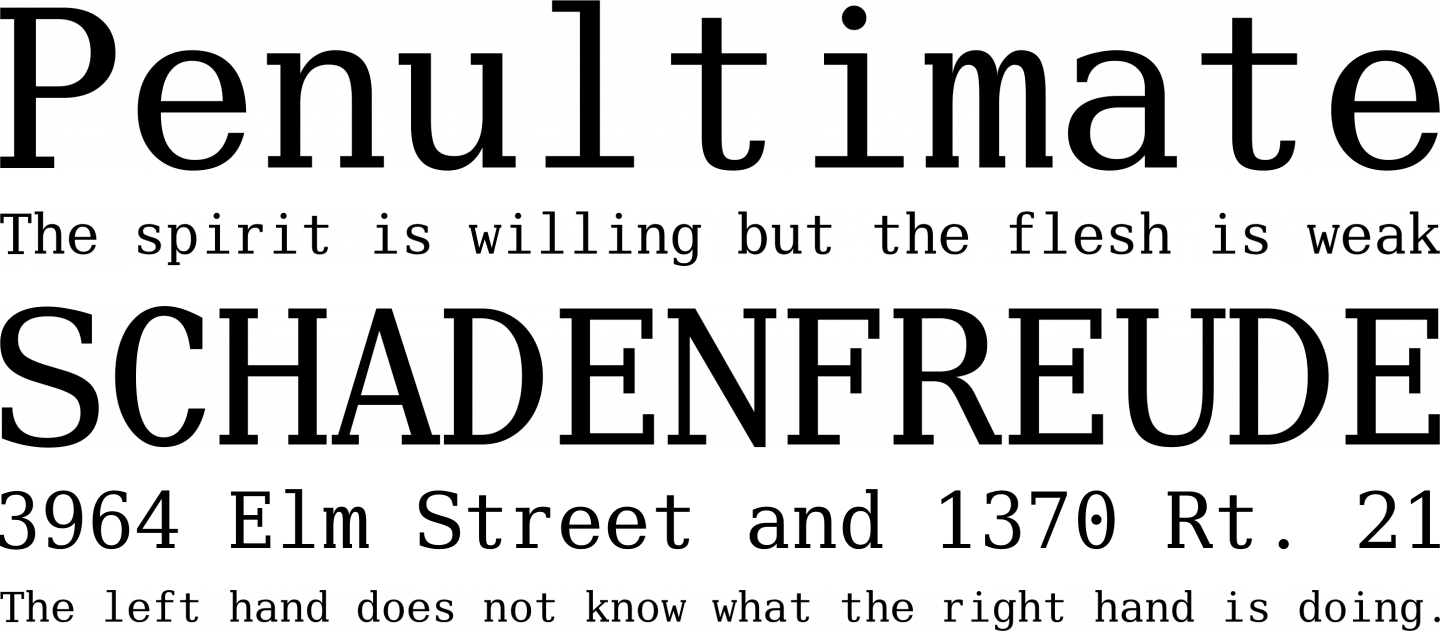 verily serif mono font
