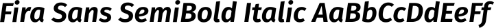 Fira Sans SemiBold Italic free font
